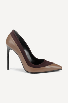Кожени обувки с висок ток ADL-089-25-кафяв