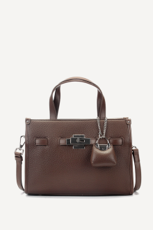 Чанта от еко кожа KB-27144-кафяв