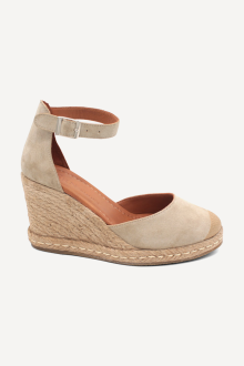 Велурени еспадрили с платформа ART-2612-бежов