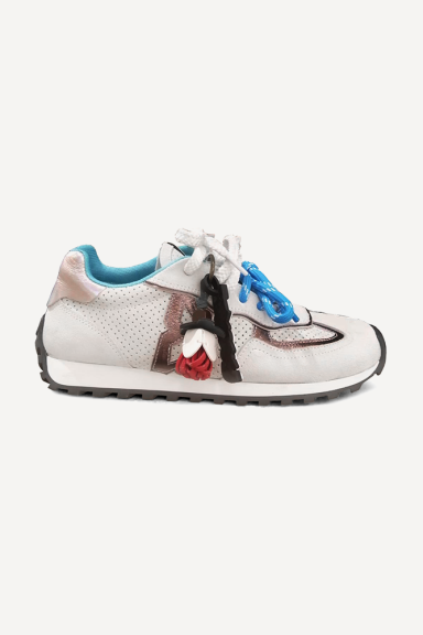 Спортни обувки от естествен велур и кожа MGZ-85-3759-бял