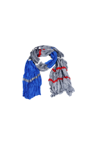 Ladies scarf in light and dark blue 21148