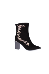 Ladies boots black suede H1-14-186