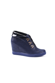  Ladies shoes blue suede with patent leather Н1-14-963