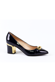 Ladies shoes natural patent leather dark blue СР-2314 