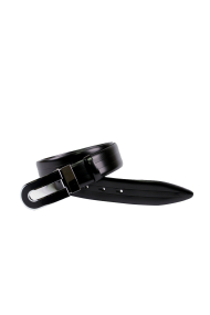 Male leather belt in black BD-2313-35-4