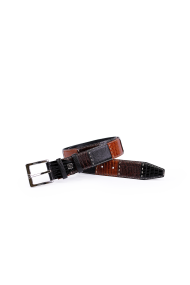  Male leather belt in brown colour mix BD-4234