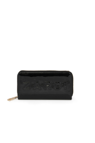 Дамско портмоне от еко лак в черен цвят YZ-400166
