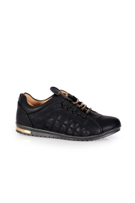Ladies black PU shoes DM-46402