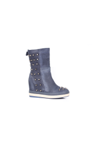 Ladies boots suede in dark blue colour Н1-15-233 