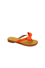  Ladies slippers made of patent leather LLR15 orange