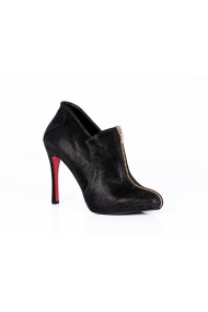 Ladies boots black leather  H1-14-38