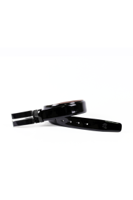 Мъжки колан от естествен лак в черен цвят BD-1500-35-3