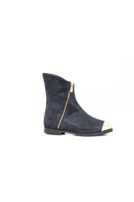 Ladies boots dark blue leather Н1-14-236 