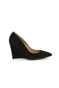  Ladies shoes natural black suede CP-2609