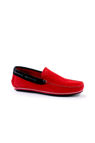 Male moccasins natural red suede МОС-54