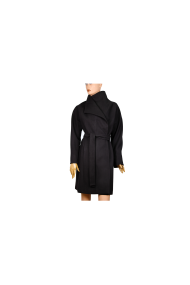 Ladies cashmere coat in black DB-177