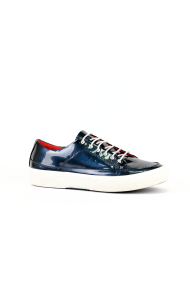 Ladies casual shoes dark blue patent leather Н1-14-970