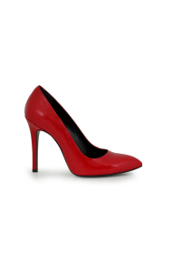 Ladies shoes natural patent leather in red T1-293-01-41
