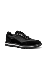 Мъжки спортни обувки от естествена кожа и велур BRC-163116