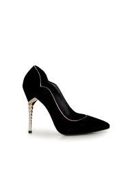 Дамски елегантни обувки от естествен велур BY-4025