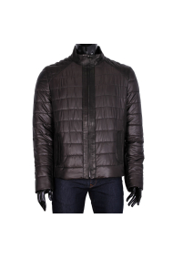 Male textile and leather jacket BZ-804