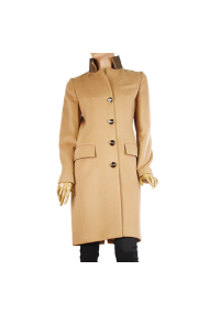 Дамско палто от кашмир и вълна в бежов цвят DB-259 