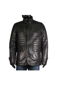 Male blue leather jacket DMD-6063