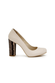  Ladies leather shoes in beige Т1-290-02-1