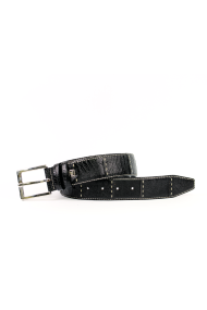  Male leather belt in black BD-4234