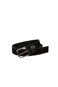 Male sport belt made of suede and leather 4077 Black