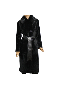 Ladies coat made of moutton leather B8160 black