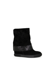 Ladies boots black suede H1-14-918