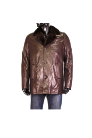 Male jacket brown leather JK-I3055