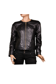 Ladies leather jacket plonge MF-1326