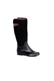 Ladies boots black rubber and textile MG-204-1 