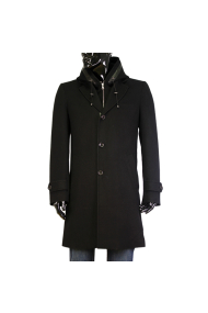 Мъжко палто от вълна в черен цвят MP-9259