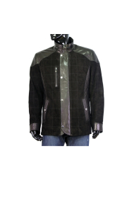 Male black suede jacket PM-1190