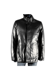 Male jacket made of leather 5057 Black