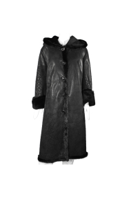 Ladies leather coat 91-513 black