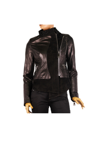 Ladies black leather jacket PM-B-67