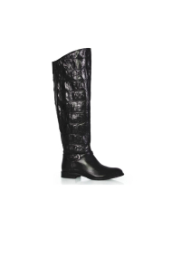 Ladies leather/croco type leather boots CP-2803V