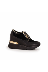 Ladies black leather shoes H1-15-282/1