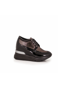 Ladies black patent leather shoes H1-15-282/3
