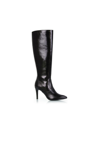 Ladies boots leather and snake type leather CP-2730-black