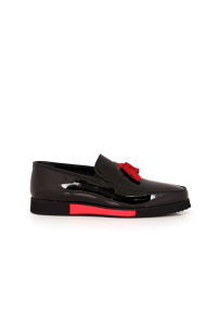 Male black patent leather shoes MCP-63751