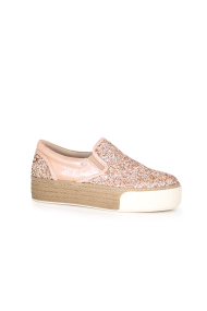 Ladies glitter and leather espadrilles VLV-1603