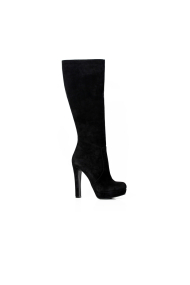 Ladies boots suede in black  T1-125-24