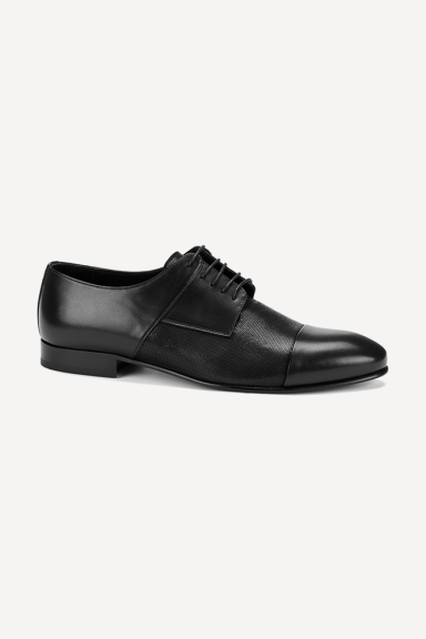 Мъжки официални обувки от естествена кожа и велур BRC-80250