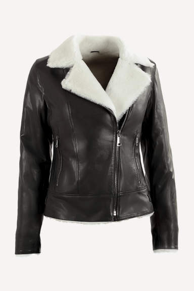 Leather jacket with lambskin ING-007