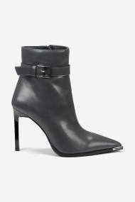 Кожени боти с висок ток ADL-145-26-сив